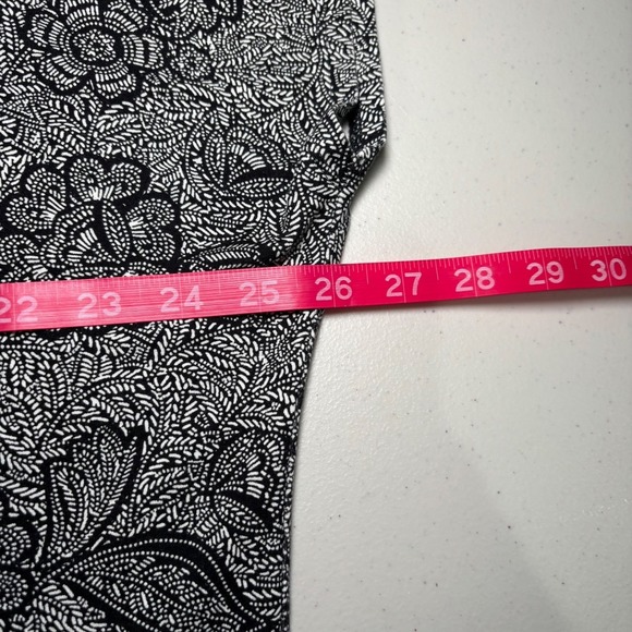 J.Jill Wearever Collection Black Floral Sheath Dress XL Beach Vacation Light - Picture 7 of 10